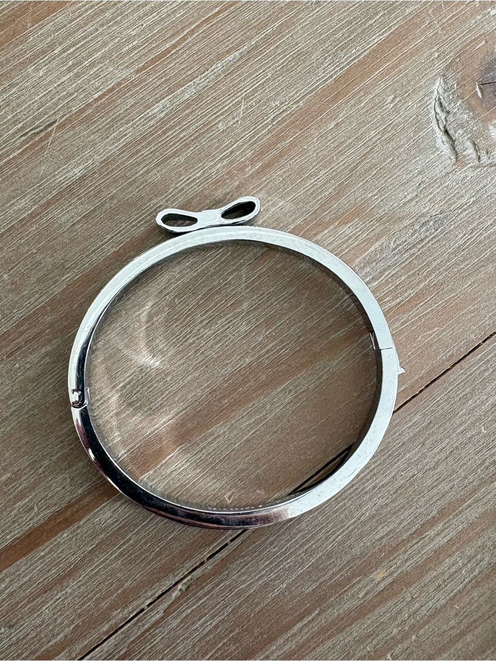 kate spade Silver Bow Crystal Bangle Bracelet - Picture 4 of 6